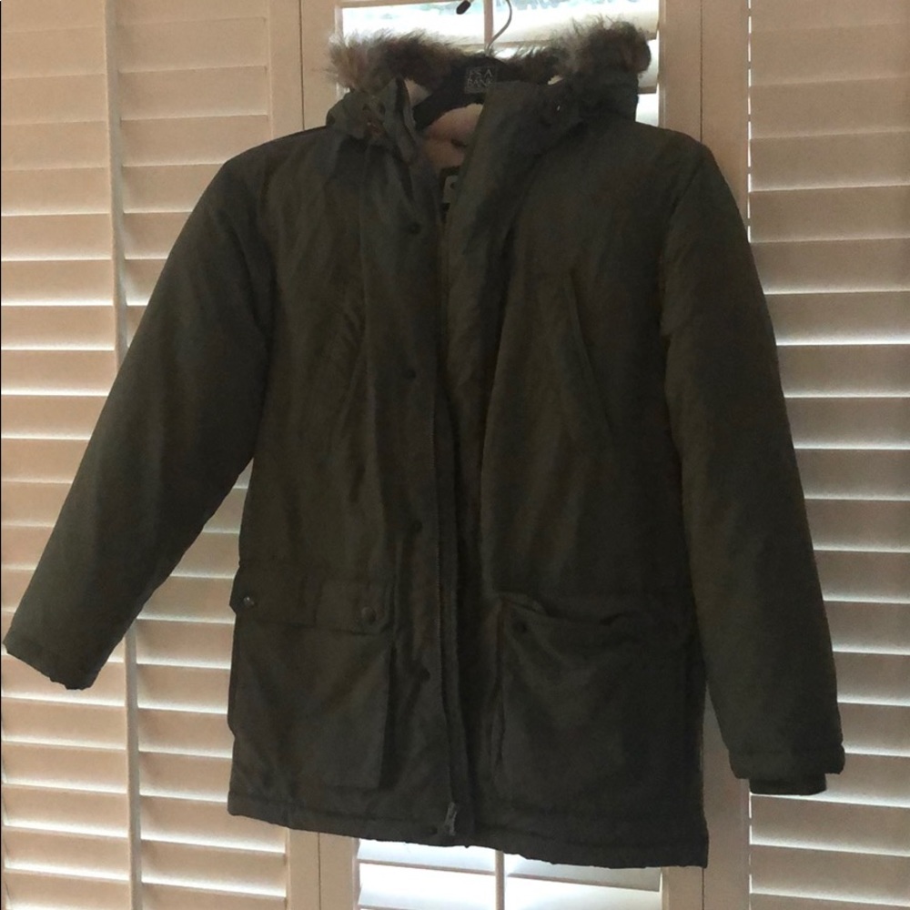 Old Navy Boys Winter Coat Army Green Hooded
